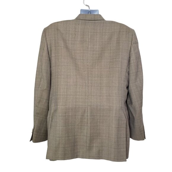 Daniel Cremieux Loro Piana Wool Blazer Plaid Green 2 Button Jacket Mens Sz 46 - Picture 9 of 10